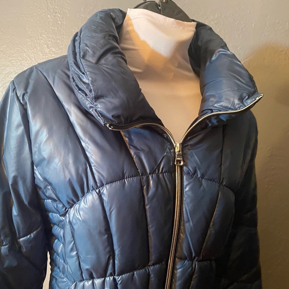 Dark Teal blue GUESS Down alternative Puffy Coat - Picture 5 of 16